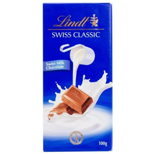 tableta de chocolate lindt swiss classic leche